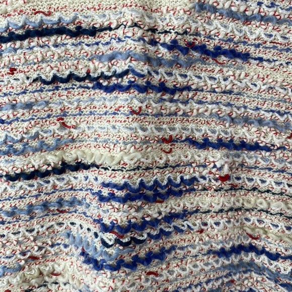 Madewell Pink Purple Marl Knit Lightweight Crop V Neck Boho Sweater size Medium - Picture 5 of 11